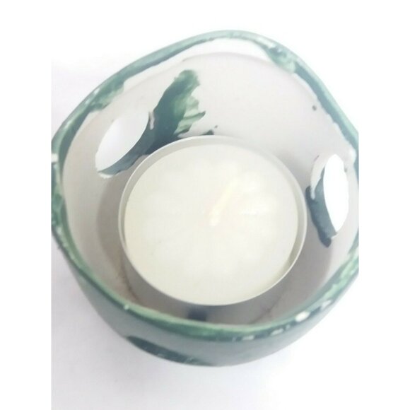 Vintage Christmas Teddy Bear Potpourri Pot Ceramic Room Decor - Picture 8 of 8